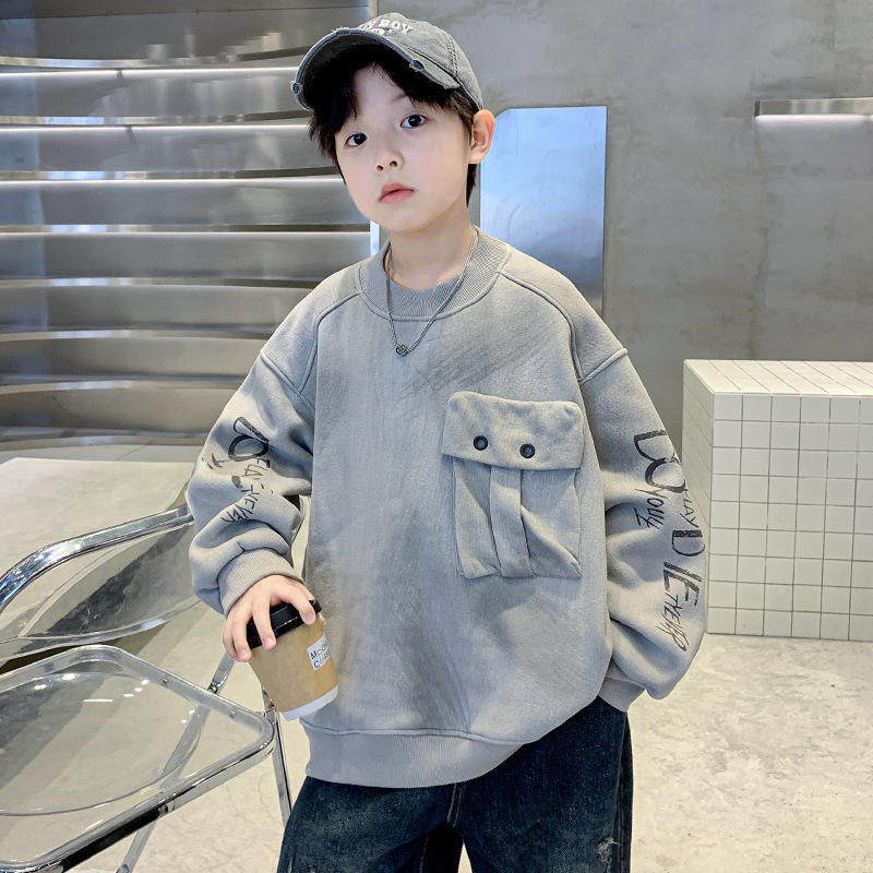 110-170 おしゃれ度高め 秋冬 男の子 子供服 キッズ ジュニア 長袖 裏起毛 アルファベット カジュアル トップス トレーナー スウェット