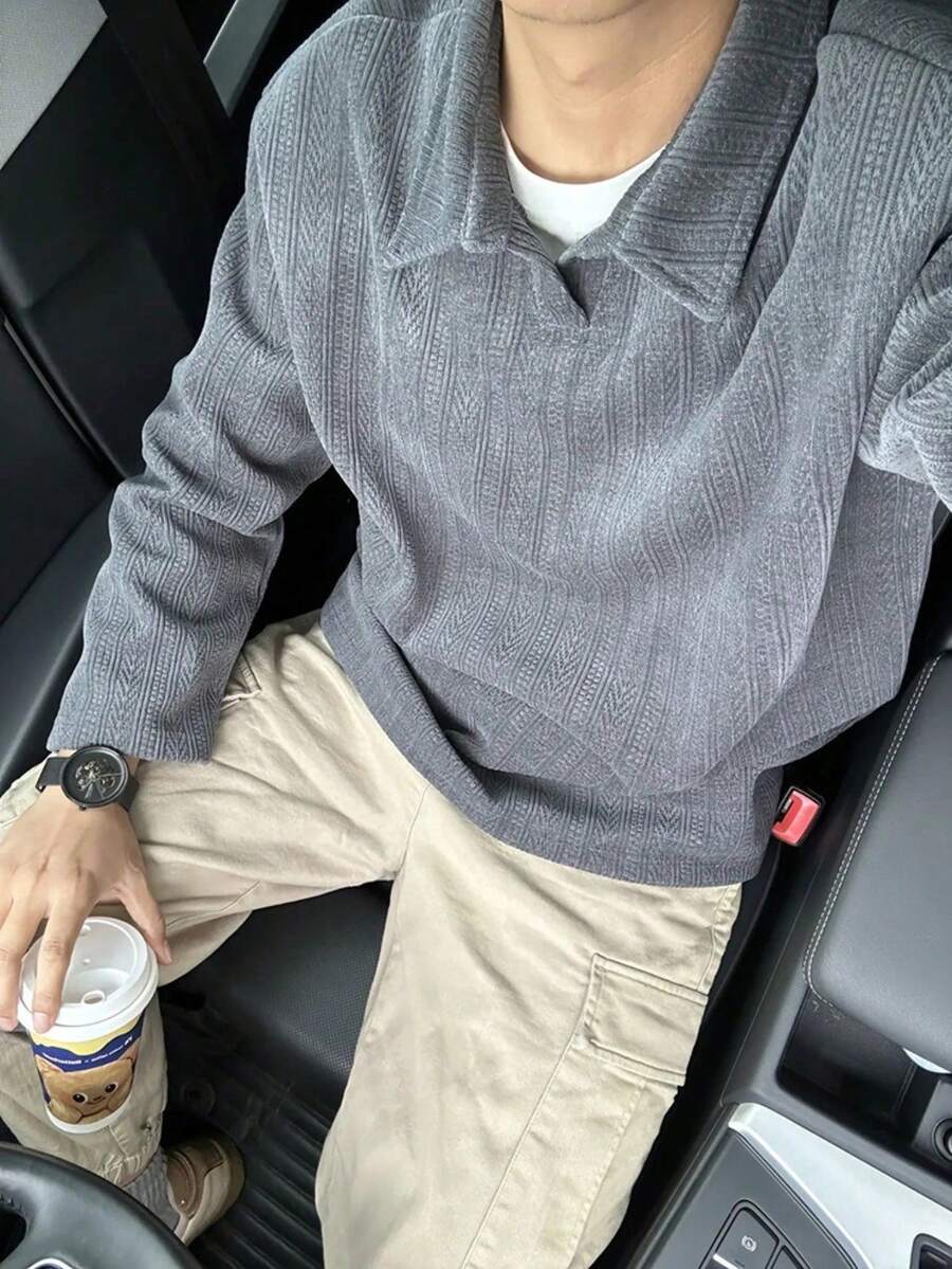 長袖 Tシャツ  カジュアル シンプル ポロシャツ